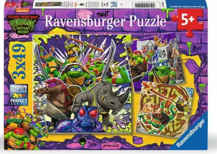 Puzzle Tartarughe Ninja 3×49 pezzi RAVENSBURGER