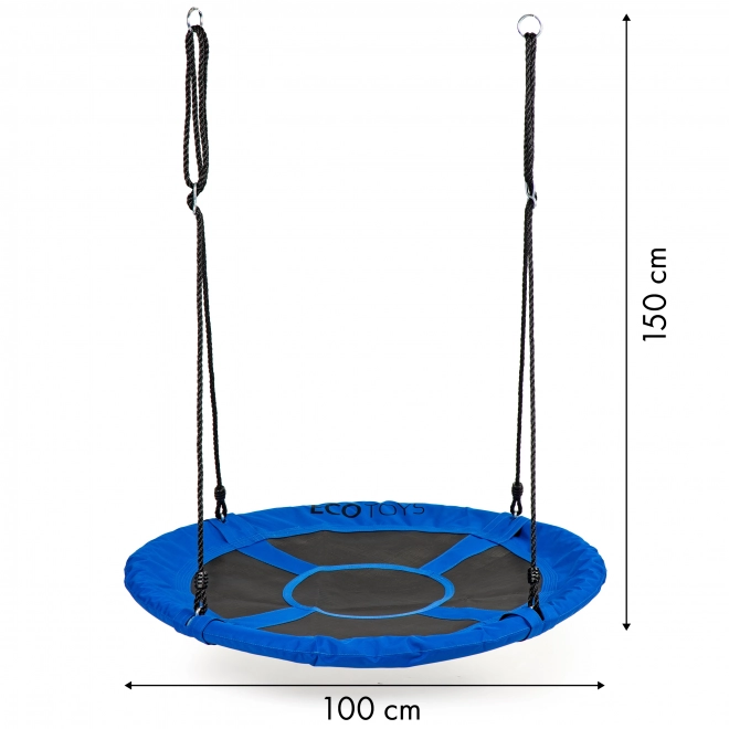 Altalena da giardino nido di cicogna 100cm ECOTOYS Blu