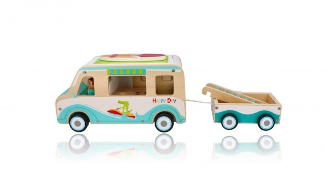 Camper in Legno con Rimorchio e Accessori