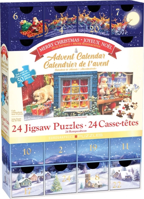 Calendario dell'avvento puzzle Buon Natale