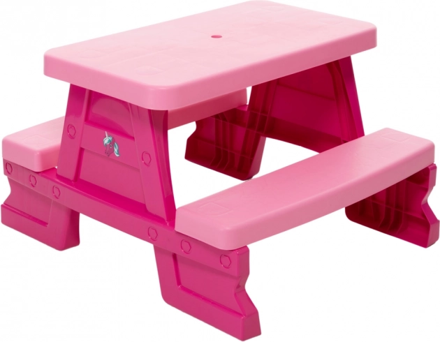 Tavolo da giardino con panchette per bambini Dorex rosa