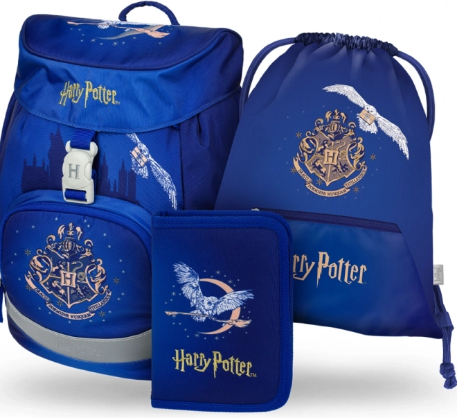 Set scuola Baagl Airy Hogwarts Hedvika: zaino, astuccio, sacchetto