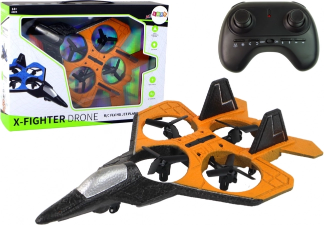 Aereo RC Arancione-Nero con Controllo Remoto