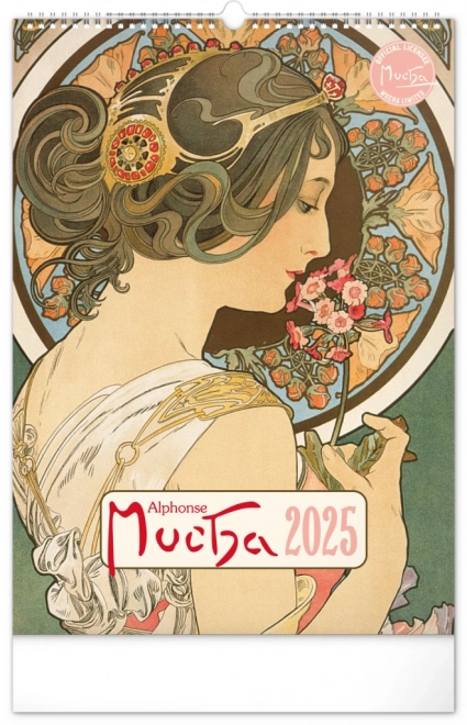 Calendario da parete Alfons Mucha 2025