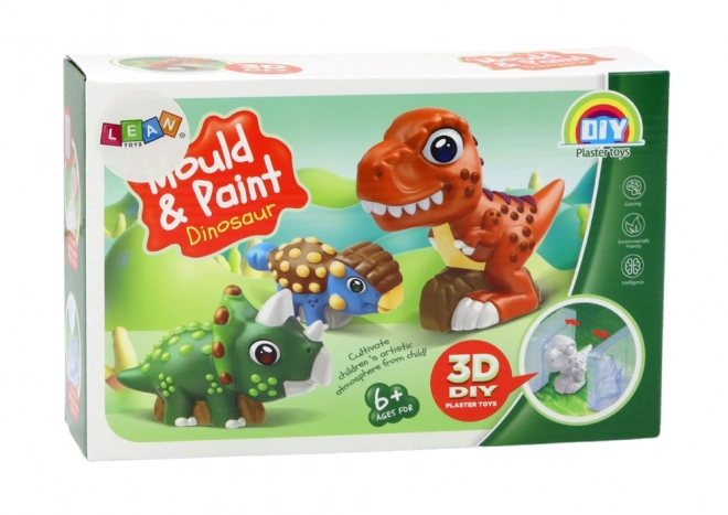 Kit creativo artistico dinosauri 3D gesso e vernici