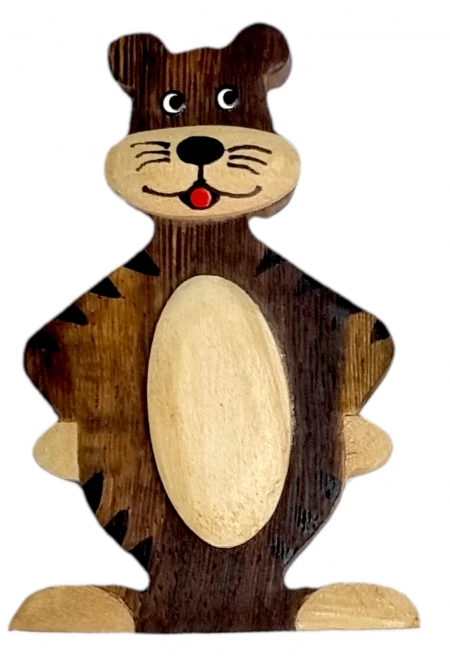 Magnete in legno grande tigre