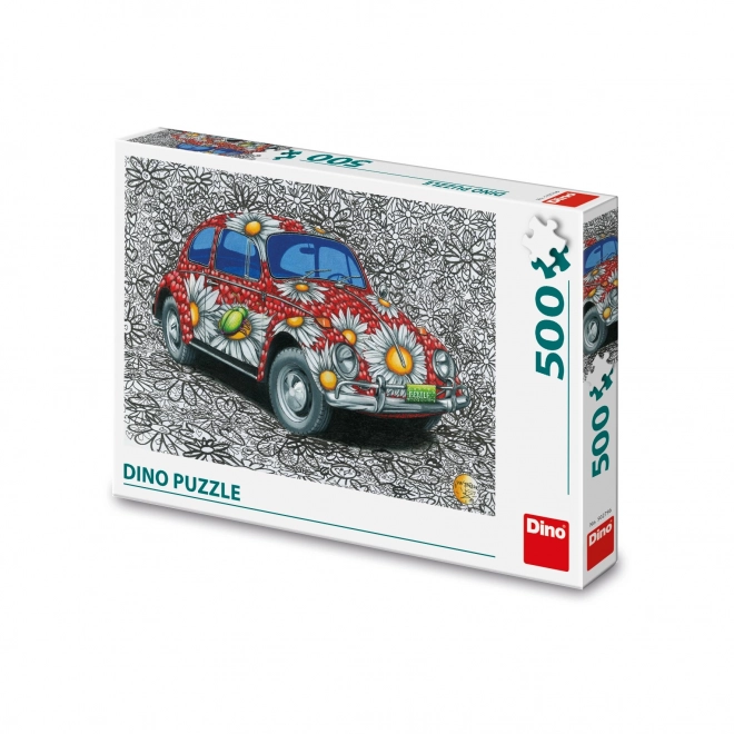 Puzzle Volkswagen Beetle Dipinto 500 Pezzi