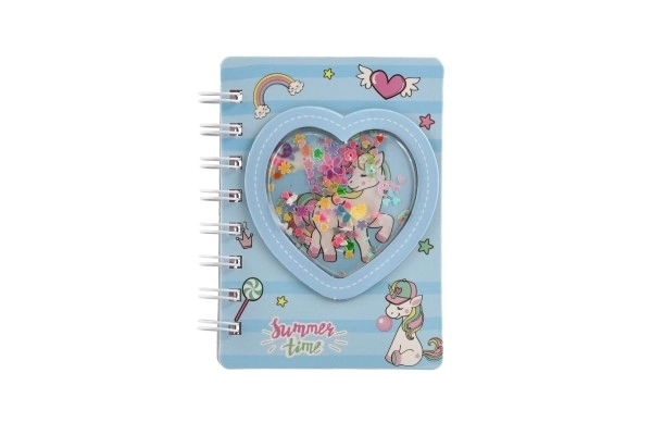 Note con glitter e unicorno