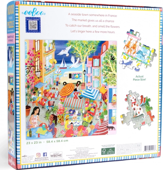 Puzzle quadrato Mercati francesi 1000 pezzi