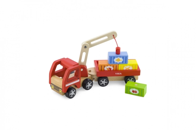 Camion gru in legno