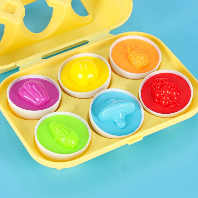 Giocattolo educativo per bambini Montessori - Riconoscimento delle forme e dei colori con uova