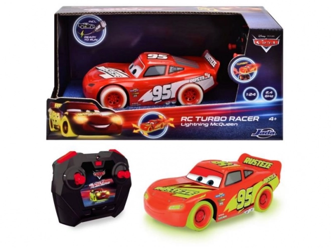 Auto Radiocomandata Saetta McQueen Turbo Glow Racers 1:24