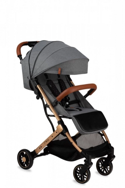 Passeggino sportivo MoMi Estelle grigio con telaio dorato