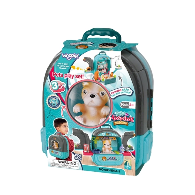 Woopie zaino veterinario con casetta e cagnolino 3 in 1