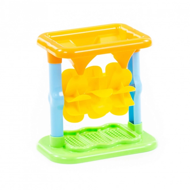 Mulino da gioco colorato per sabbia e acqua