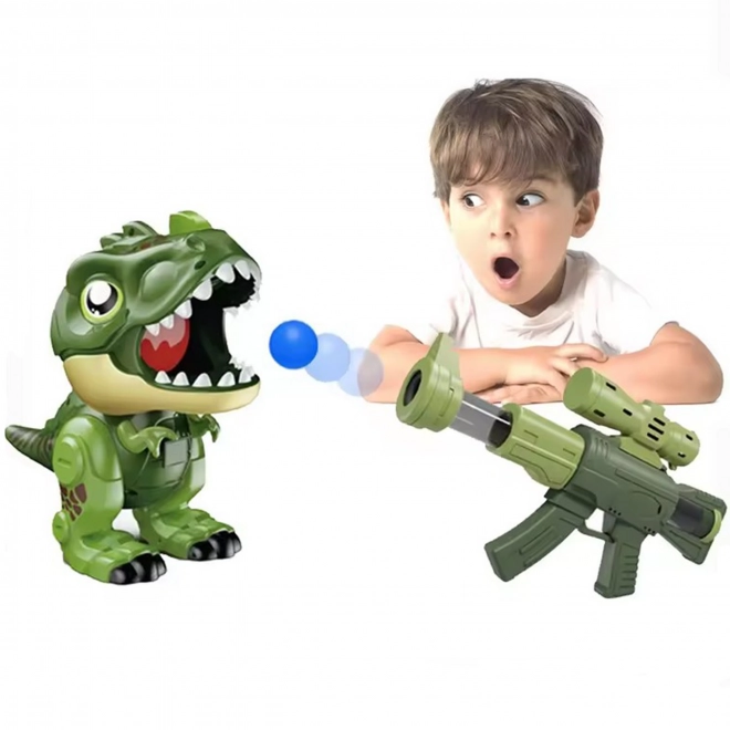 Pistola Interattiva con Proiettili in Schiuma e Dinosauro Lanciafiamme
