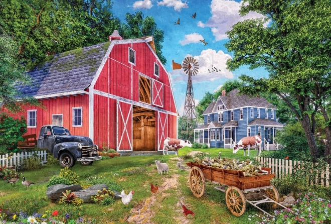 Puzzle Eurographics Fattoria di Famiglia in Scatola di Latta 550 Pezzi