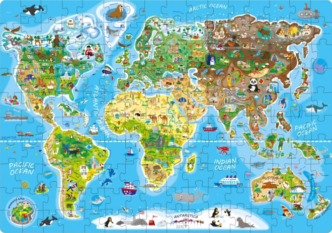 Puzzle - Mappa del mondo 160 pezzi