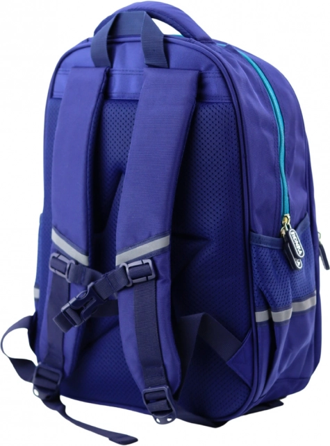 Zaino scolastico per bambini con motivo dinosauri, blu navy 41x30x16 cm