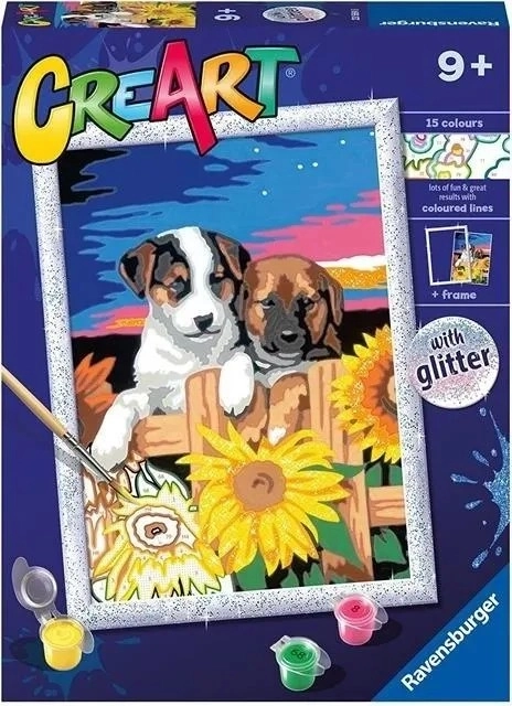 Ravensburger CreArt Sunset Paw-Fection Kit per dipingere con i numeri