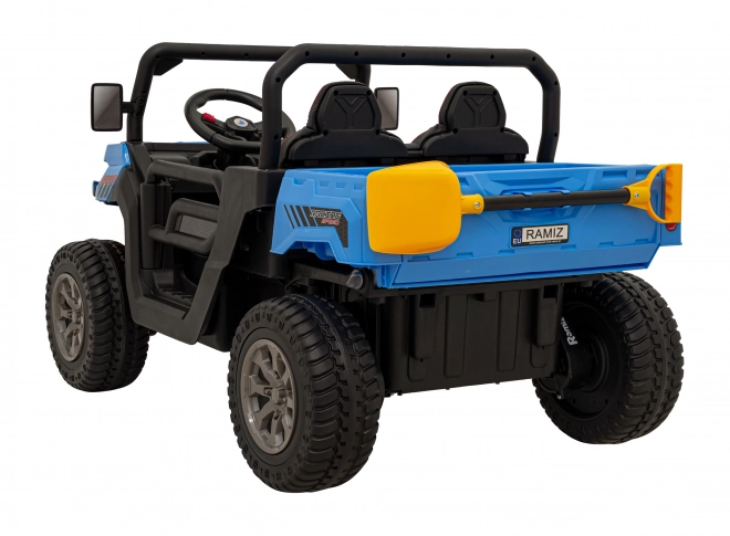 Macchinina per bambini Pick-Up Speed 900 Blue + trazione 4x4 + pala mobile + portabagagli + telecomando + pala + LED audio