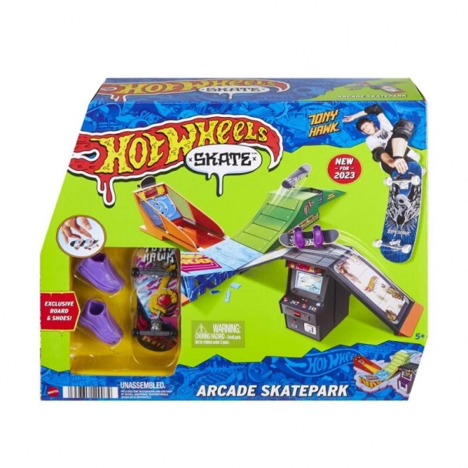 Set da gioco parco skate per fingerboard di Hot Wheels