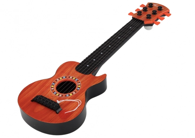 Chitarra Giocattolo Per Bambini In Legno Arancione