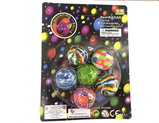 Set di 6 palline rimbalzanti 3,5 cm