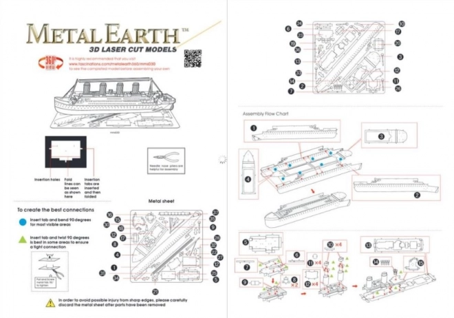 Puzzle 3D Titanic di Metal Earth