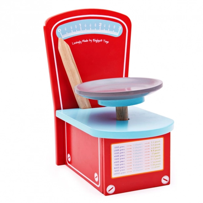 Bilancia da cucina in legno Bigjigs Toys