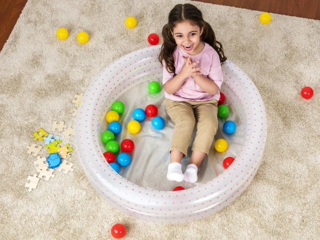 Piscina gonfiabile rosa per bambini con palline BESTWAY