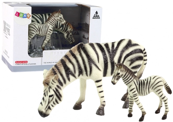 Set 2 figurine Zebre con cucciolo