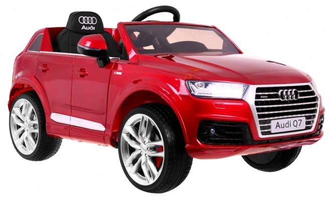 Audi Q7 Quattro S-Line a batteria Vernice rossa + Telecomando + Avvio lento + EVA + Radio MP3