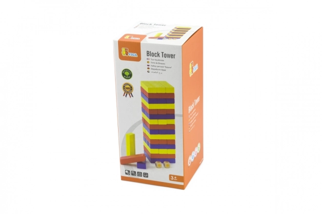 Torre in legno colorata 48 pezzi