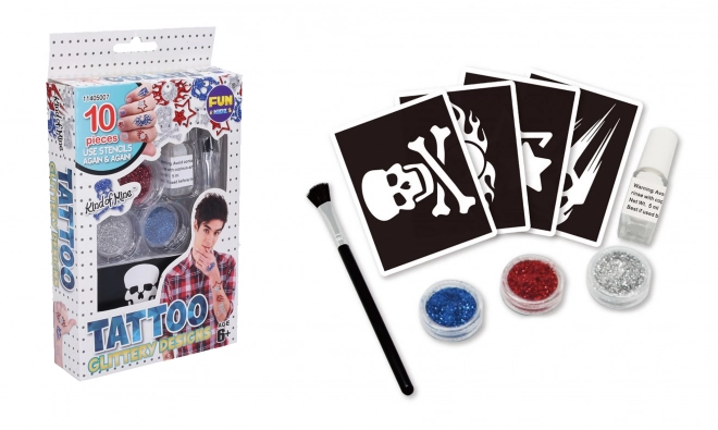 Set tatuaggi con glitter per ragazzi