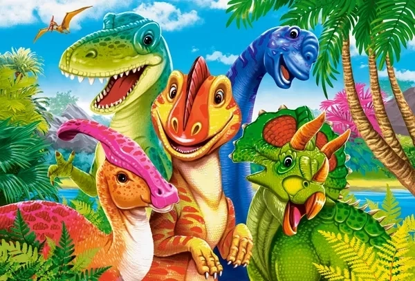 Puzzle maxi selfie dei dinosauri