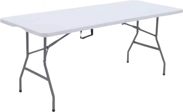 Tavolo pieghevole bianco per banchetti 180 x 74 cm