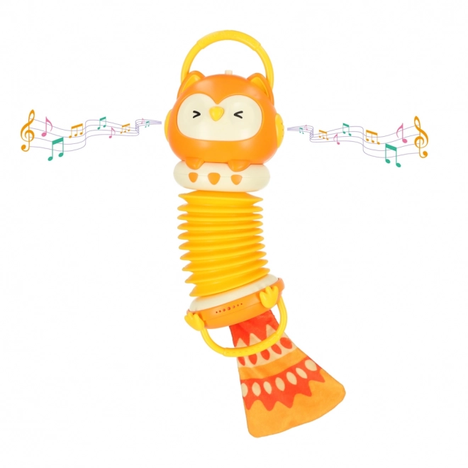 Fisarmonica sensoriale musicale per bambini Gufo arancione