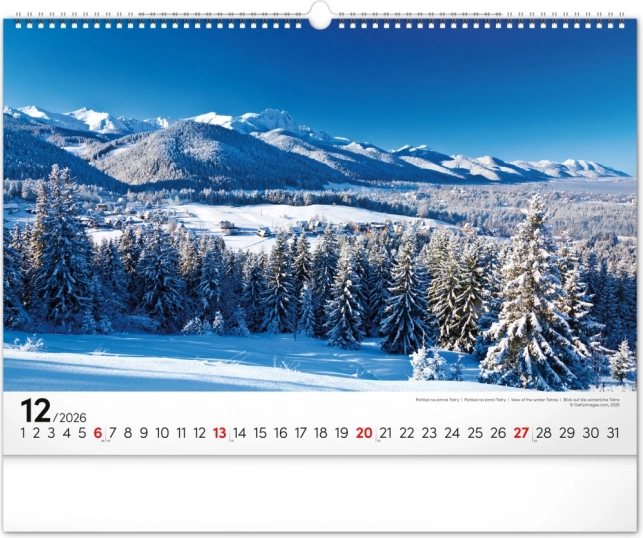 Calendario da Parete Magiche Tatra 2026