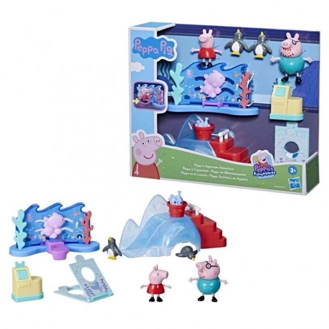 Set da gioco acquario con Peppa e Papà Pig