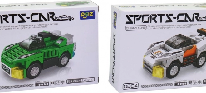 Auto sportivo con ruote libere - 16 pezzi in display box