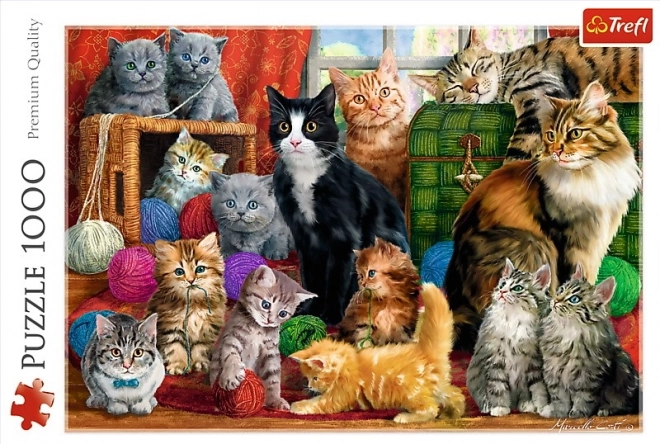 Puzzle Incontro di Gatti 1000 Pezzi