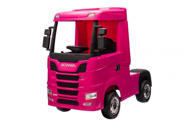 Auto elettrico Scania rosa 4x4