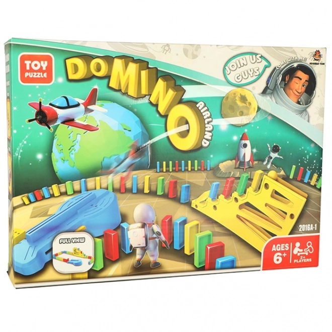 Gioco educativo set Domino con lanciatore di aerei