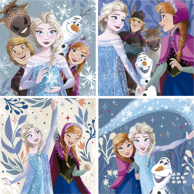 Puzzle Disney Frozen 4 in 1