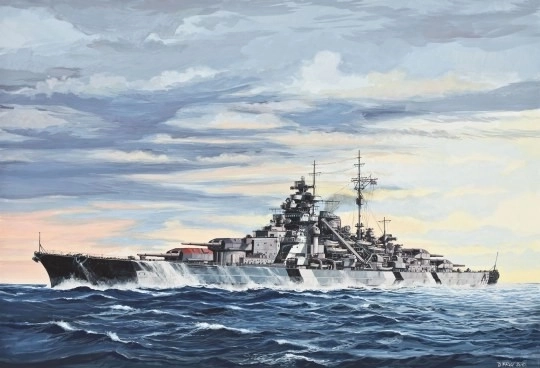 Modello plastico nave da guerra Bismarck