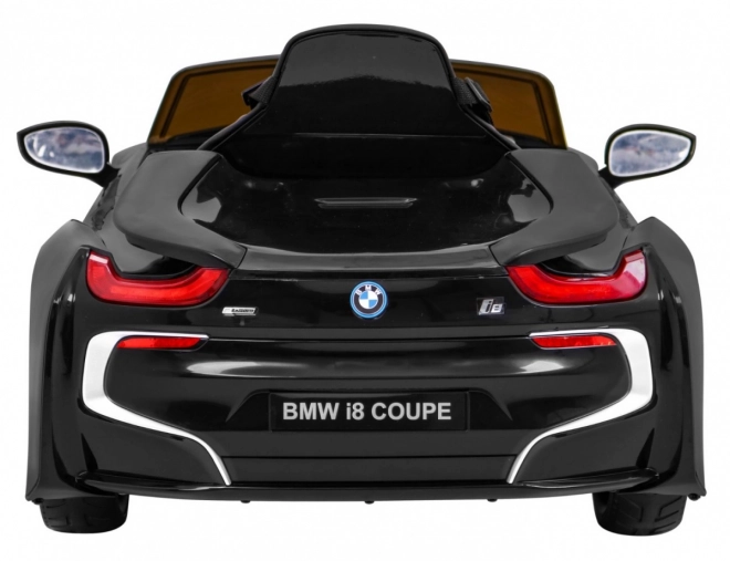 BMW I8 Lift Auto a batteria Nero + telecomando + avvio lento + cinture di sicurezza a 3 punti + MP3 USB + LED