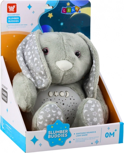Coniglio di peluche con proiettore e ninne nanne