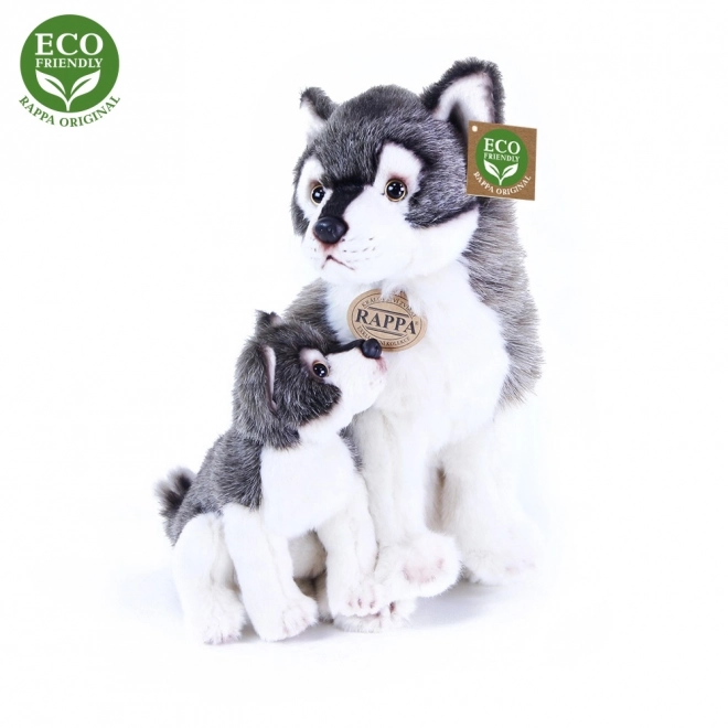 Lupo Di Peluche Con Cucciolo Eco-Friendly