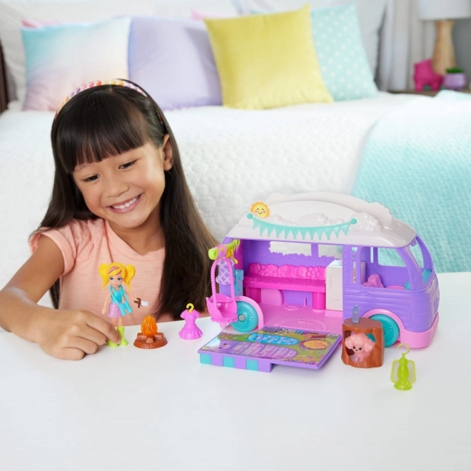 Polly Pocket Van per Glamping con Bambola